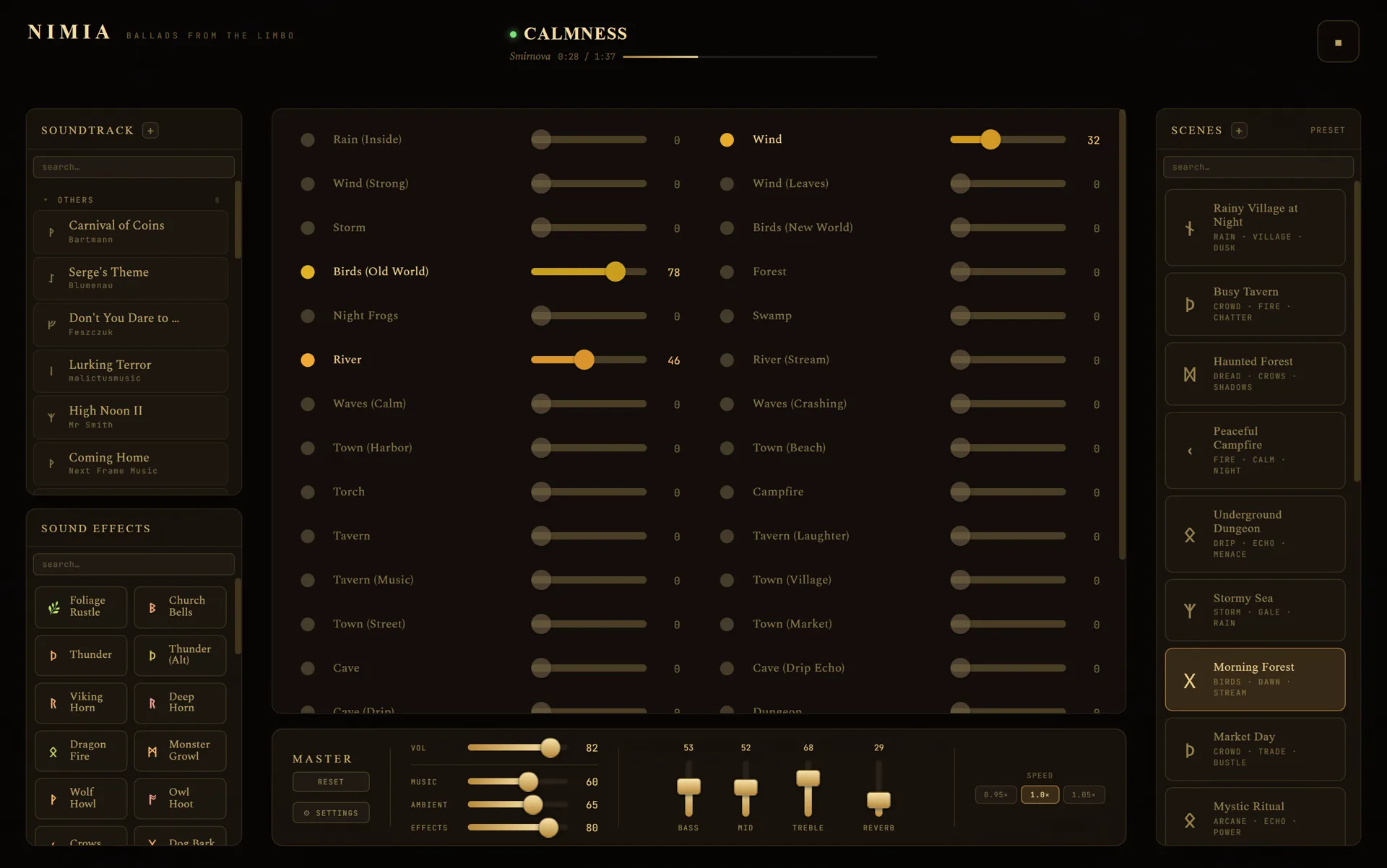 Accessible mode: every layer as a plain slider